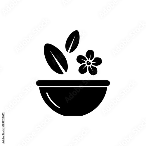 Herbal Spa Treatment Bowl Icon