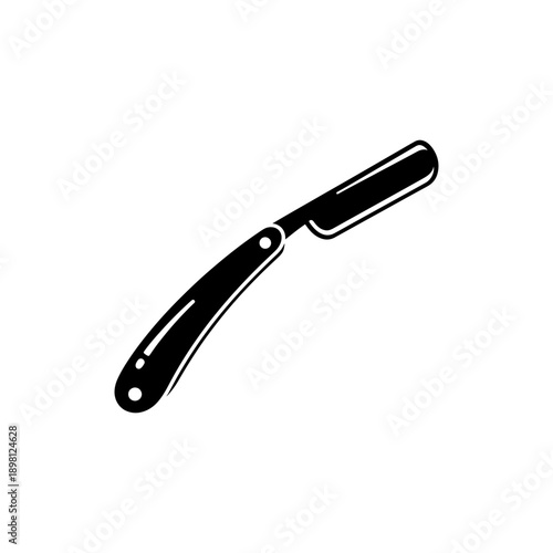 Straight Razor Barber Shaving Tool Icon