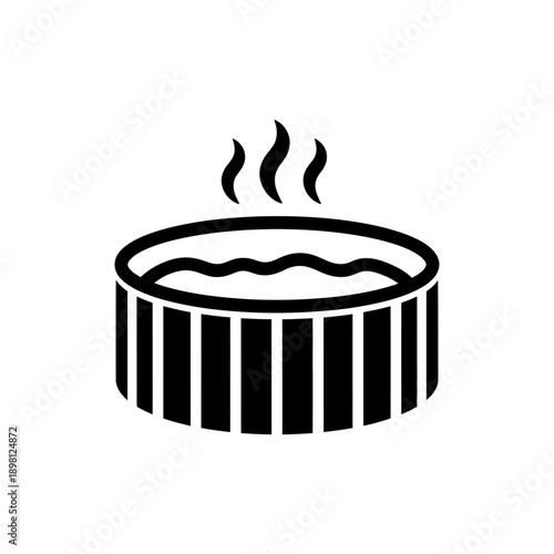 Hot Tub Icon Spa Relaxation and Thermal Bath