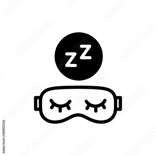 Sleep Mask Icon Night Rest Symbol