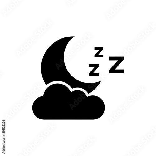 Sleep Moon Icon Night Rest Symbol