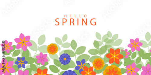 Spring nature cards, potster  banner set with cute meadow flowers Floral botanical in yellow, green, pink, purple color. for background for Mother's Day, Women's Day March 8, birthday, Easter holiday