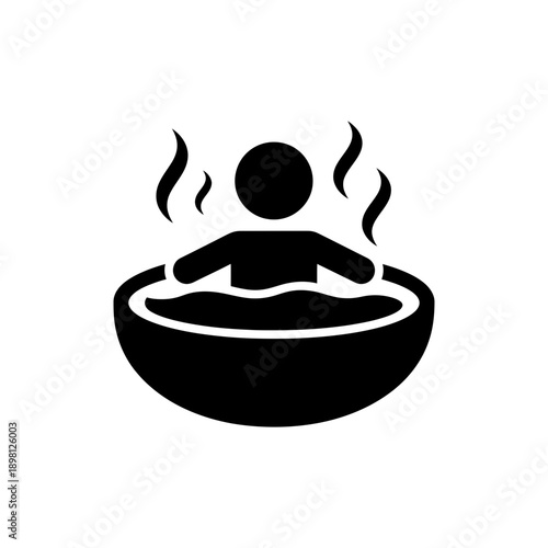 Hot Tub Icon Relaxing Bath With Steam