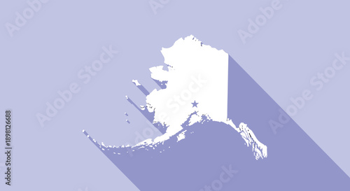 Explore the beauty of Alaska with this modern state outline map, perfect for travel blogs and educational resources on the Last Frontier state