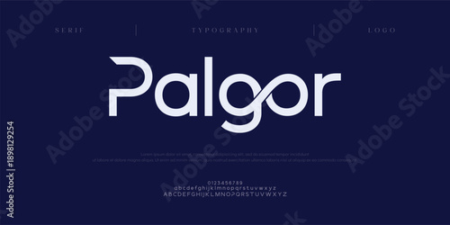Palgor, Creative digital abstract modern urban alphabet fonts. Typography simple sport, technology or fashion digital futuristic creative logo font. vector illustration
