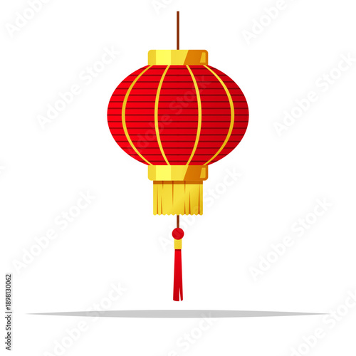 Chinese red lantern vector isolated illustration
