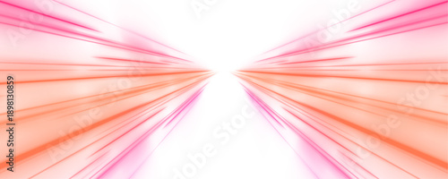 Neon stripes in the form of drill, turns and swirl. Illustration of high speed concept. Image of speed motion on the road. Abstract background png in blue and purple neon glow colors.	