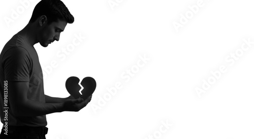 Man holding dumbbells in a black and white photo