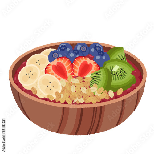 アサイーボウルのイラスト