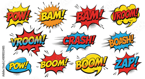 Comic book explosion effects