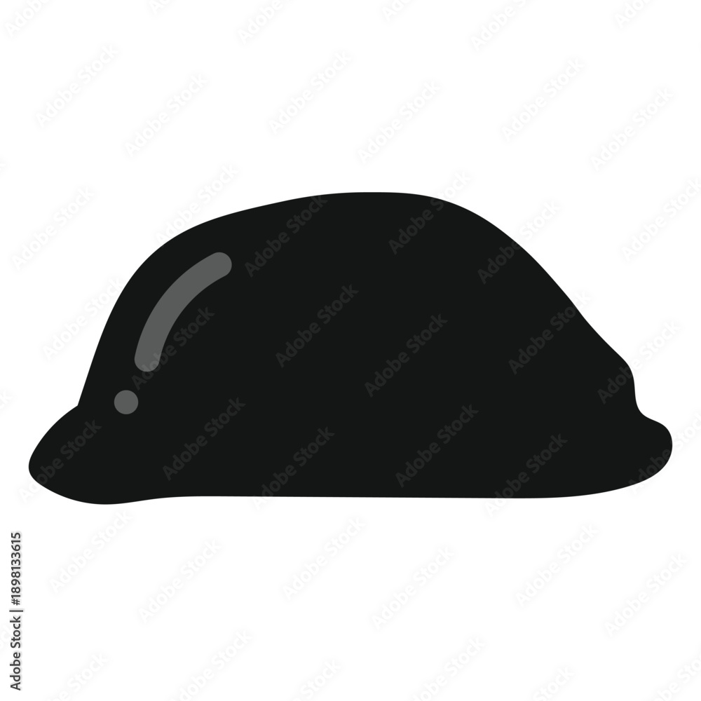 Fototapeta premium Flat design worker's hard hat silhouette vector illustration.