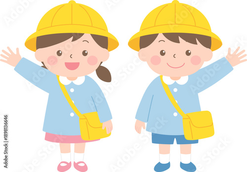 入園準備 園児のかわいいイラスト