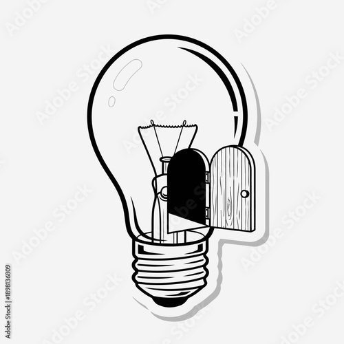 Creative idea with mail in light bulb for innovative solutions
