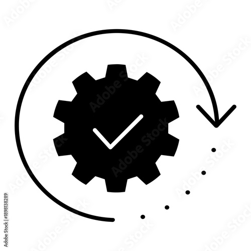 Maintenance vector icon. Technical support Illustration sign. Installing updates symbol. Bow logo.
