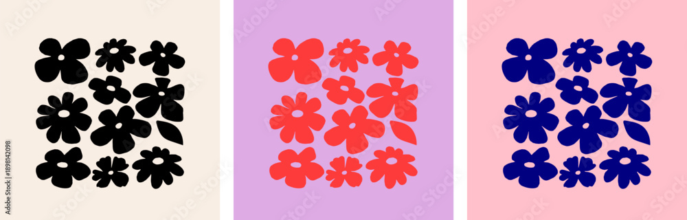 Naklejka premium Abstract seamless floral pattern, wallpaper and wrapping paper design