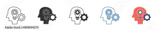 Illustrative concept depicting the synergy between innovative thinking, mental gears, and the development of bright ideas for problem-solving and intellectual growth
