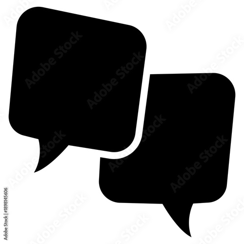 Talk Bubbles Icon. Dialogue and Speech Bubbles for Chat, Message, Communication and Conversation Concepts. Vector Illustration