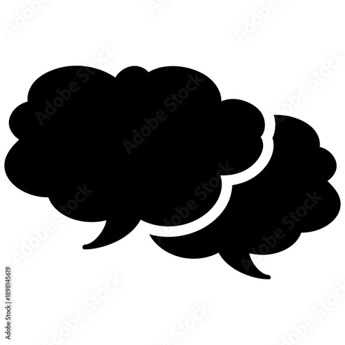 Talk Bubbles Icon. Dialogue and Speech Bubbles for Chat, Message, Communication and Conversation Concepts. Vector Illustration