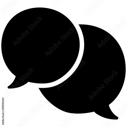 Talk Bubbles Icon. Dialogue and Speech Bubbles for Chat, Message, Communication and Conversation Concepts. Vector Illustration