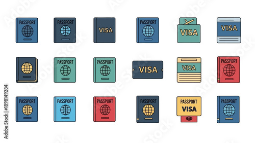 Collection of various travel passports.