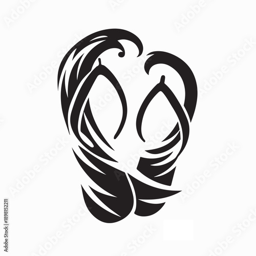 Flip Flop Logo Vector Icon Design Summer Slipper Icon Vector