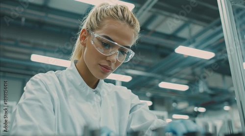 Young woman in vocational training focuses on learning skills in a workshop environment