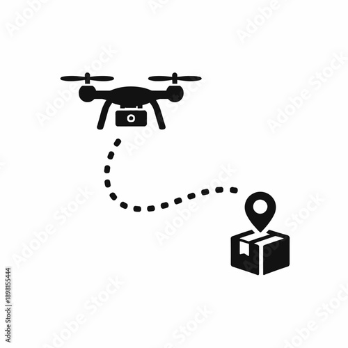 Drone delivering package to precise location with GPS guidance