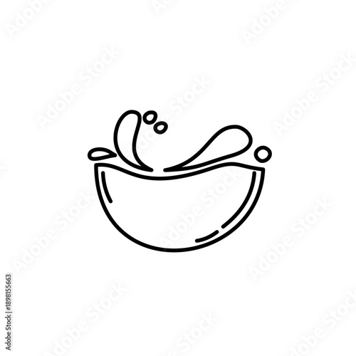 Water usage contour icon