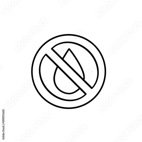 Water usage contour icon