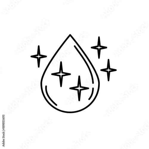 Water usage contour icon