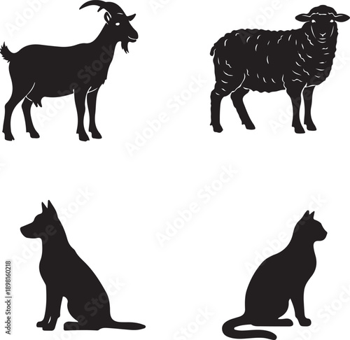 goat sheep dog cat