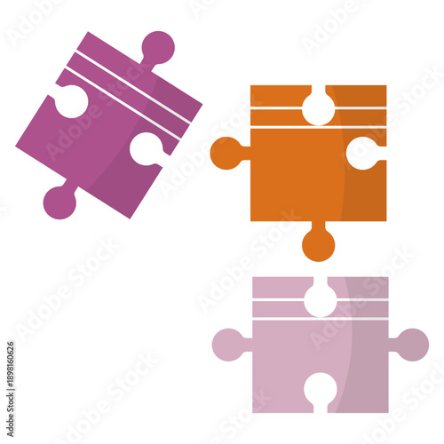 Toy Puzzle Game Flat Illustration