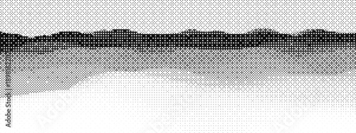 Bitmap 8 gradient with pixel pattern and dither black for bg bit background. Game seamless dot and digital abstract with grit white and vignette effect illustration. Duotone tone and shape art with