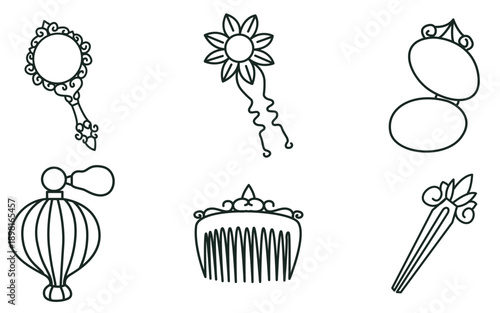 Earrings icon set. Icons for application. It contains symbols to precious, elegance, fashion, gold, jewel. Editable stroke. Vector illustration. Gem icon set.