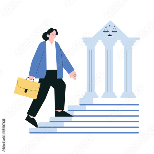 Courthouse Stairs Vector illustration. EPS 10 file			