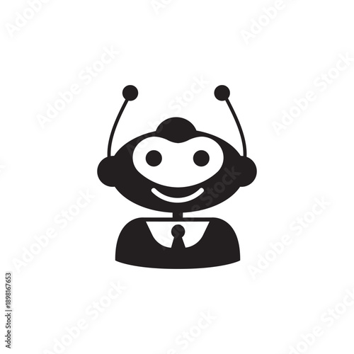 Robot icon. Chat Bot sign for support service concept.