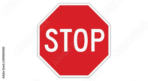 Classic red octagonal stop sign with white lettering
