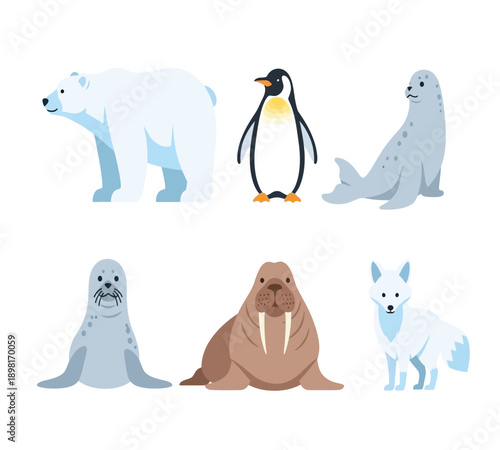 Arctic Animal Clipart Collection for Winter and Education

