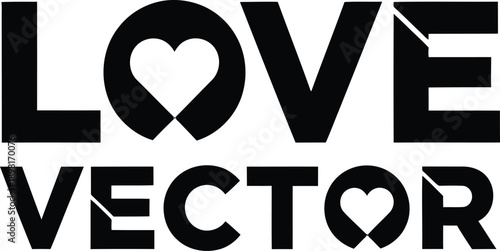 Love Vector heart arrow typography design vector illustration for romantic affection digital design and creative relationship concepts on transparent background.