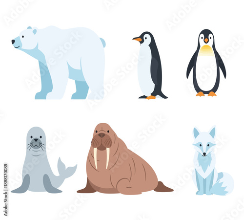 Arctic Animal Clipart Collection for Winter and Education
