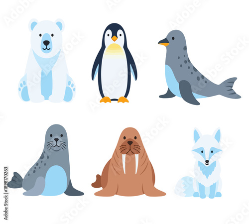 Arctic Animal Clipart Collection for Winter and Education
