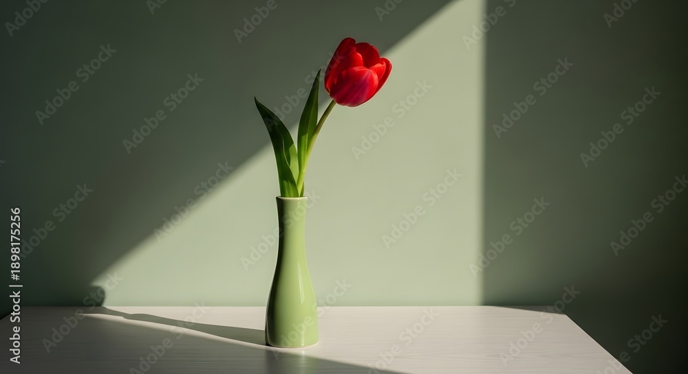 Fototapeta premium Beautiful red tulip for mother's day gift ideas and celebrations