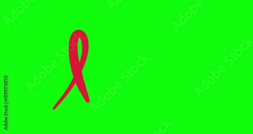 Red textured brush stroke animation writing 