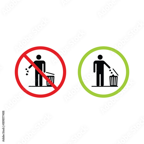 Please keep clean silhouette sign. Allowed throw rubbish, waste, garbage