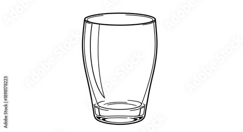 Clear empty double walled glass for beverages.