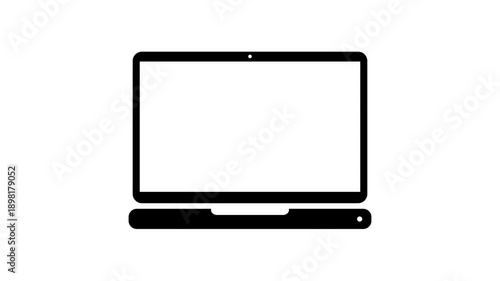Laptop tablet pc isolated on white background. 4k stock video.