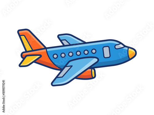 Modern Commercial Airplane Vector Design