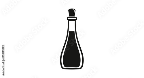 Black bottle icon representing oil, sauce, vinegar, and liquid container in flat silhouette style.
