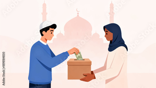 A happy young couple standing at home smiling while holding and carrying gift boxes and cardboard packages from a delivery service