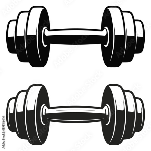 dumbbell isolated on white background